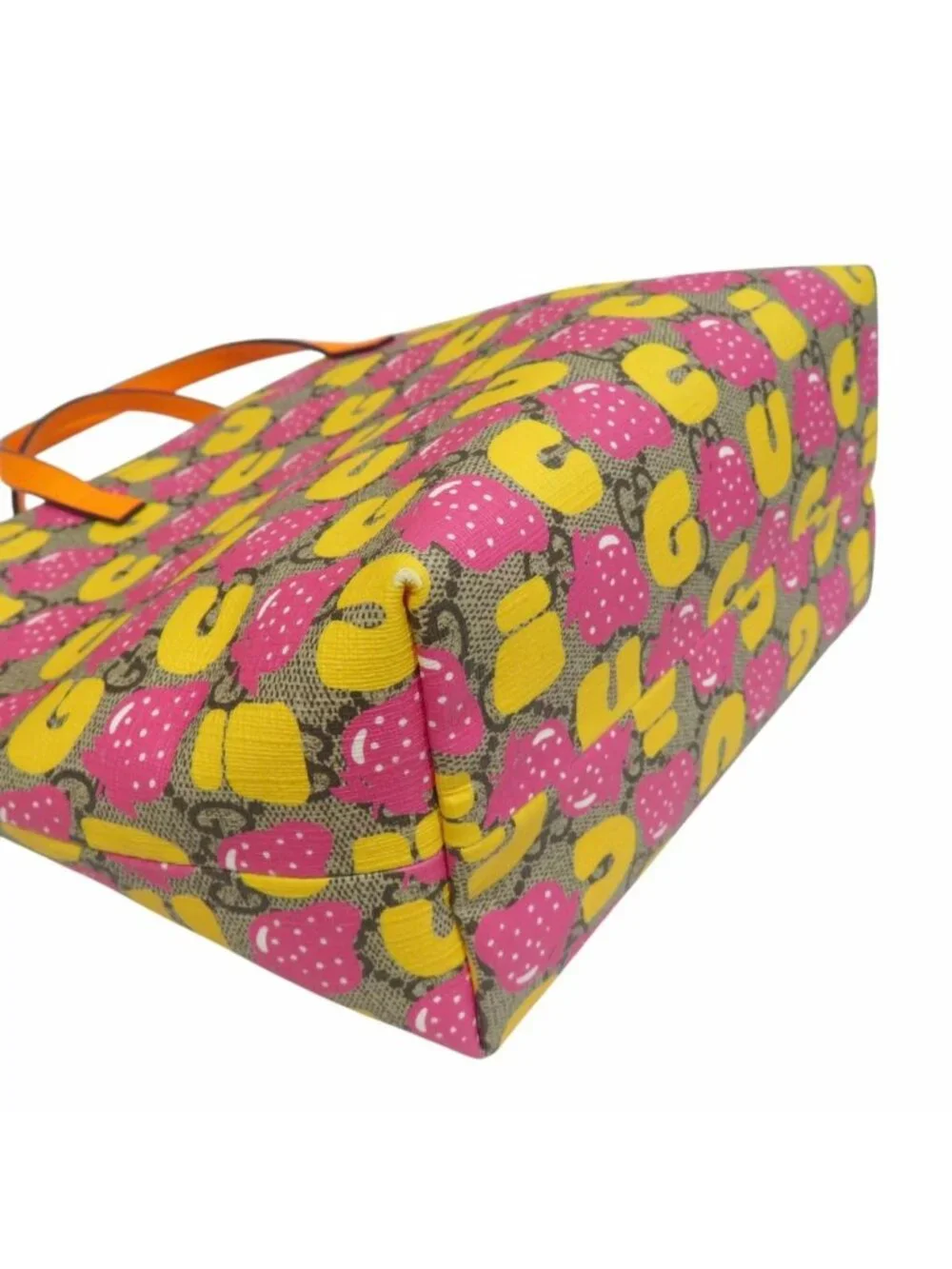 Gucci Children's Strawberry Print Tote Leather